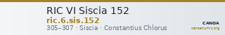 RIC VI Siscia 152 — CANOA