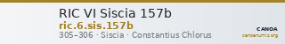 RIC VI Siscia 157b — CANOA