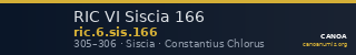 RIC VI Siscia 166 — CANOA