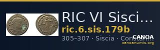 RIC VI Siscia 179b — CANOA