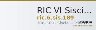 RIC VI Siscia 189 — CANOA