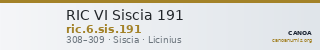 RIC VI Siscia 191 — CANOA