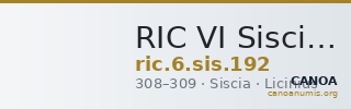 RIC VI Siscia 192 — CANOA