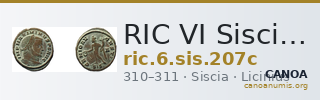 RIC VI Siscia 207c — CANOA