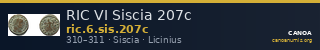 RIC VI Siscia 207c — CANOA