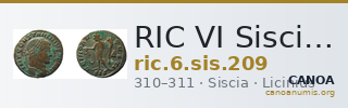 RIC VI Siscia 209 — CANOA