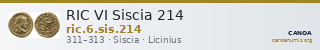 RIC VI Siscia 214 — CANOA