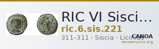 RIC VI Siscia 221 — CANOA