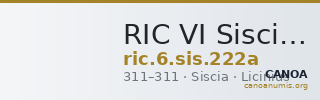 RIC VI Siscia 222a — CANOA