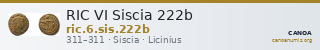 RIC VI Siscia 222b — CANOA