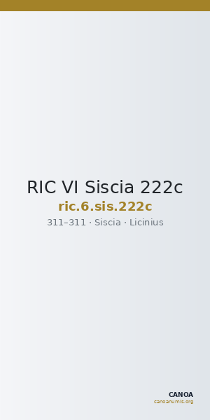 RIC VI Siscia 222c — CANOA