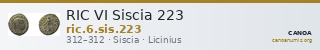 RIC VI Siscia 223 — CANOA