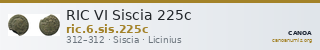 RIC VI Siscia 225c — CANOA