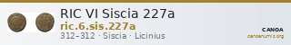 RIC VI Siscia 227a — CANOA
