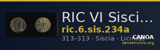 RIC VI Siscia 234a — CANOA