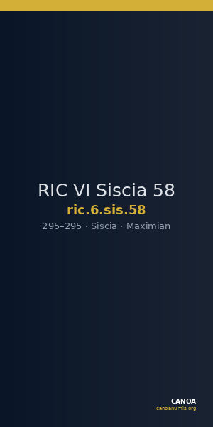 RIC VI Siscia 58 — CANOA