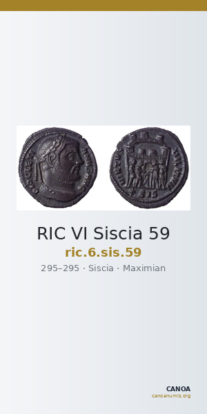 RIC VI Siscia 59 — CANOA