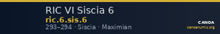 RIC VI Siscia 6 — CANOA