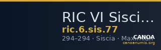 RIC VI Siscia 77 — CANOA