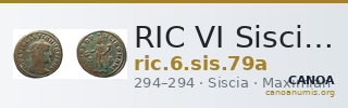 RIC VI Siscia 79a — CANOA