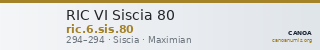 RIC VI Siscia 80 — CANOA
