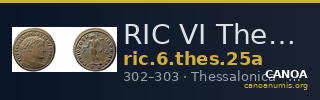 RIC VI Thessalonica 25a — CANOA