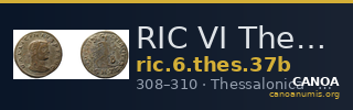 RIC VI Thessalonica 37b — CANOA