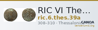 RIC VI Thessalonica 39a — CANOA