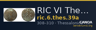 RIC VI Thessalonica 39a — CANOA