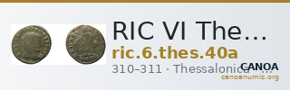 RIC VI Thessalonica 40a — CANOA