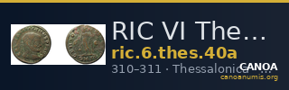 RIC VI Thessalonica 40a — CANOA