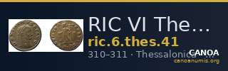 RIC VI Thessalonica 41 — CANOA