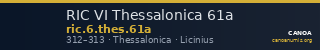 RIC VI Thessalonica 61a — CANOA