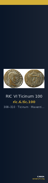 RIC VI Ticinum 100 — CANOA