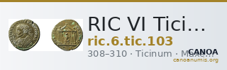 RIC VI Ticinum 103 — CANOA