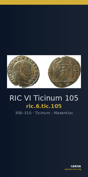 RIC VI Ticinum 105 — CANOA