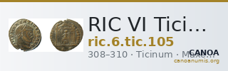RIC VI Ticinum 105 — CANOA