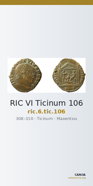 RIC VI Ticinum 106 — CANOA