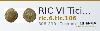 RIC VI Ticinum 106 — CANOA