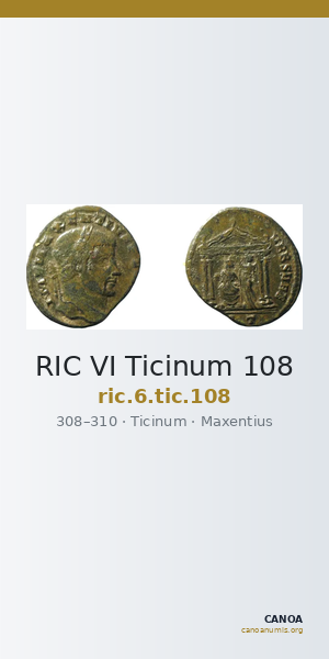 RIC VI Ticinum 108 — CANOA
