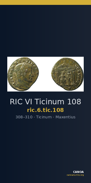 RIC VI Ticinum 108 — CANOA