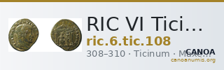 RIC VI Ticinum 108 — CANOA