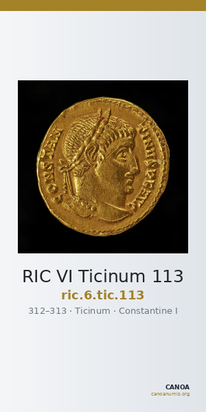 RIC VI Ticinum 113 — CANOA