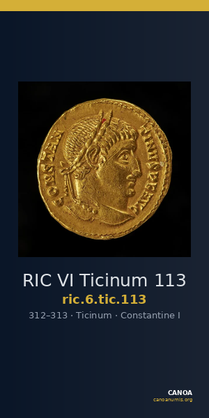 RIC VI Ticinum 113 — CANOA