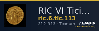 RIC VI Ticinum 113 — CANOA