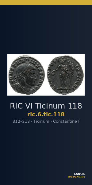 RIC VI Ticinum 118 — CANOA