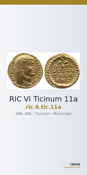 RIC VI Ticinum 11a — CANOA