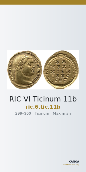 RIC VI Ticinum 11b — CANOA