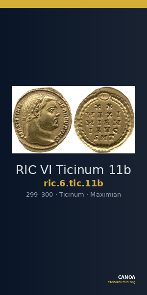 RIC VI Ticinum 11b — CANOA