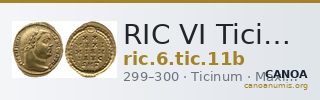 RIC VI Ticinum 11b — CANOA